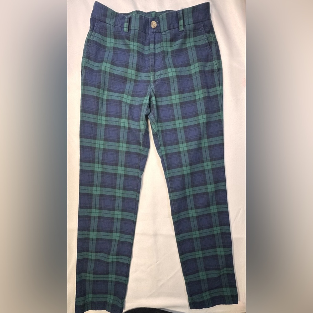 VINEYARD VINES Breaker Pants Navy Green Plaid - 30x32